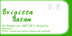 brigitta natan business card